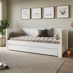 Noomi Erika Solid Wood Guest Bed - White