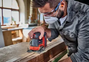 Einhell Cordless Palm Sander 18V With Sanding Sheets Power X-Change TE-OS 18/113 Li-Solo BODY ONLY