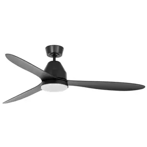 Lucci 142cm Ceiling Fan with Light Kit Black / Black