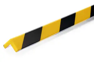 Durable Adhesive Warning Corner Impact Protection Profiles C19 - 1 Metre