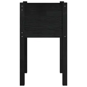 Berkfield Garden Planters 2 pcs Black 40x40x70 cm Solid Pinewood