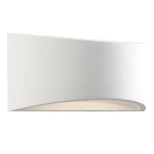 300mm LED Wall Light Warm White Primed White (ready to paint) Curved Bed Lamp