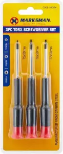 3Pc Carbon Steel Torx Kit Precision Screwdriver Set Hand Tool Repair Mobile Devices