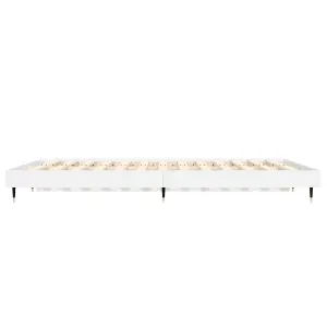 Berkfield Bed Frame White 140x190 cm Engineered Wood