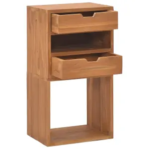 Berkfield Storage Cabinet 40x30x76 cm Solid Teak Wood