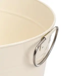 Harbour Housewares - Vintage Metal Large Drinks Bucket - Cream