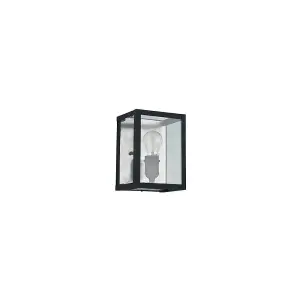 Luminosa Igor 1 Light Indoor Wall Light Black with Clear Glass Plates, E27