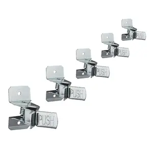 5 x Spring Loaded Wall Mounted Tool Clips, Storage for Garages, Sheds & Work Tools