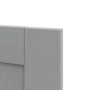 GoodHome Alpinia Matt slate grey wood effect Shaker Highline Cabinet door (W)400mm (H)715mm (T)18mm