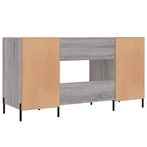 Berkfield Desk Grey Sonoma 140x50x75 cm Engineered Wood