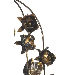 Luminosa Carolina Flower Design Wire Frame Pendant Ceiling Light, Bronze