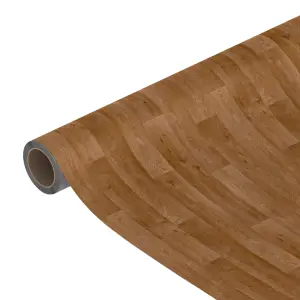 Precut Honey Oak plank effect Sheet vinyl, 4m²