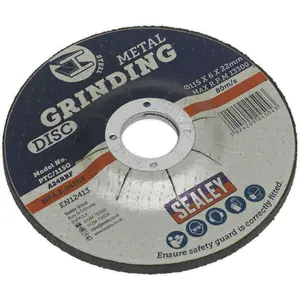 Premium Aluminium Oxide DPC Metal Grinding Disc - 115mm x 6mm with 22mm Bore