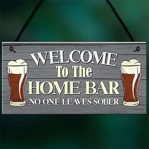 Red Ocean Funny HOME BAR Signs And Plaques Novelty Bar Sign Garden Sign Home Decor Man Cave Plaque Gift