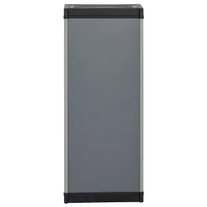 Berkfield Garden Storage Cabinet with 1 Shelf Grey and Black 35x40x85 cm