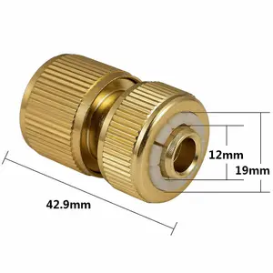 Tap Adaptor Connector Brass  Garden Water Fit Hose Pipe Tap Female Male 1/2" Quick Connector