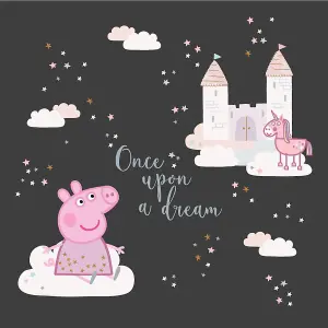 Stickerscape Once Upon a Dream Peppa Pig (Large Size) Children's Bedroom Playroom Décor Self-Adhesive Removable