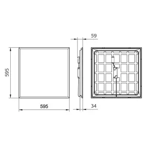 Philips LED Projectline Panel 6060 3200lm 4000k, NOC