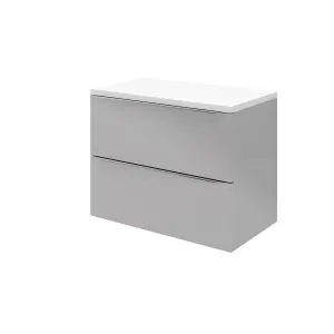 GoodHome Marloes Gloss White Chipboard Worktop (T) 2.8cm x (L) 80cm x (W) 80cm