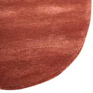 Viscose Area Rug 160 x 230 cm Dark Red TANDO