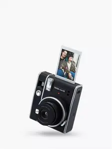 Fujifilm Instax Mini 40 Instant Camera With Built-In Flash & Hand Strap, Black