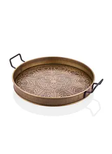 Rozi Gold Round Serving Tray (52 x 42 cm)