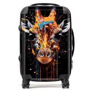 Giraffe Face Splashart Suitcase - Cabin