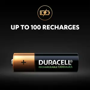 Duracell Rechargeable AA Battery, Pack of 4