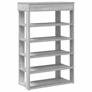 Berkfield Shoe Rack Grey Sonoma 60x30x98 cm Engineered Wood