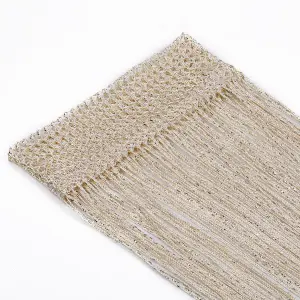 String Curtain Panel Spaghetti Tassel Curtain, 200cm x 90cm - Beige