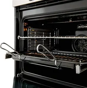 Cooke & Lewis Clmfsta Built-In Single Multifunction Oven - Brushed Black & Grey Stainless Steel Effect