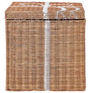 Set of 3 Rattan Storage Boxes Brown CADEAU