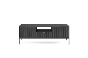 Elegant Nova TV Cabinet H560mm W1540mm D390mm in Black Matt - Sleek Entertainment Storage Solution