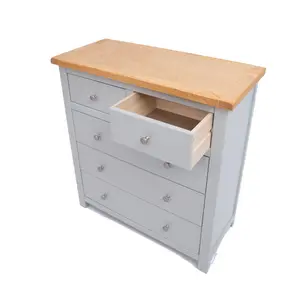 Argenta 5 Drawer Chest of Drawers Chrome Knob