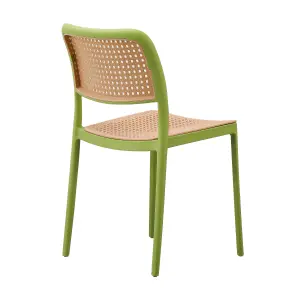 Green Plastic Café Dining Chair