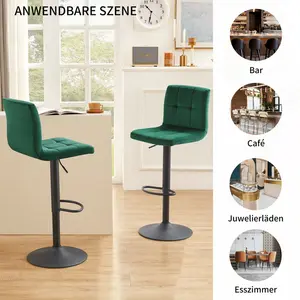 Paynter Swivel Adjustable Height Stool (Set of 2) Dark Green