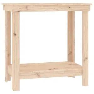 Berkfield Work Bench 80x50x80 cm Solid Wood Pine