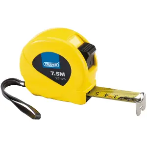 Draper Measuring Tapes, 7.5m/25ft x 25mm, 3 Colours (Dispenser of 12) 82440