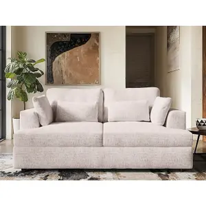 Solace+Co Drew 2 Seater Chenille Sofa - Cream