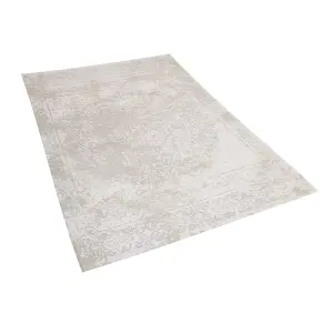 Cotton Area Rug 140 x 200 cm Beige BEYKOZ