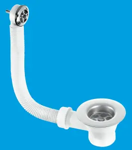 McAlpine FSW2P Sink Combined Waste and Overflow - Nut and Bolt Overflow Connection