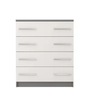 Sophisticated Grey Matt Chest of Drawers H930mm W800mm D400mm - Modern Storage for Stylish Interiors