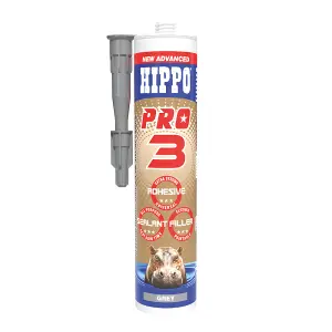 Hippo PRO 3 Adhesive, Sealant & Filler 290ml - Grey