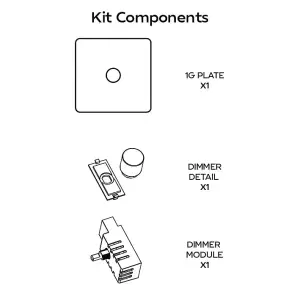 KEPLER 1G Knurled Dimmer Switch - Antique Brass