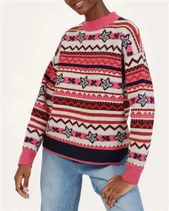 Womens Erin Lambswool Fair Isle Jumper Multi | Woolovers