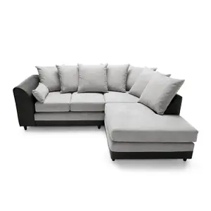 Dylan Corner Sofa Right Facing in Light Grey