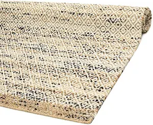 Rene Rectangular Shaped Hand Woven Rug - Jute - L290 x W200 x H1 cm - Beige