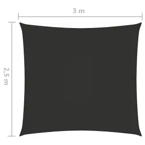 Berkfield Sunshade Sail Oxford Fabric Rectangular 2.5x3 m Anthracite