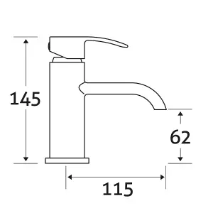 Halo Polished Chrome Round Deck-mounted Basin Mono Mixer Tap