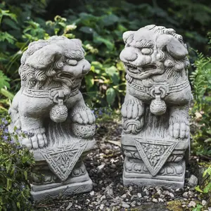 Pair of Medium Chinese Foo Dogs statues